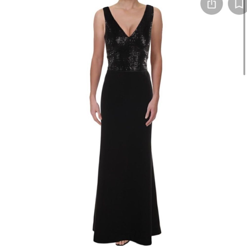 Ralph Lauren zorea‎ sequin evening ball gown full length dress 2 Whimsigoth